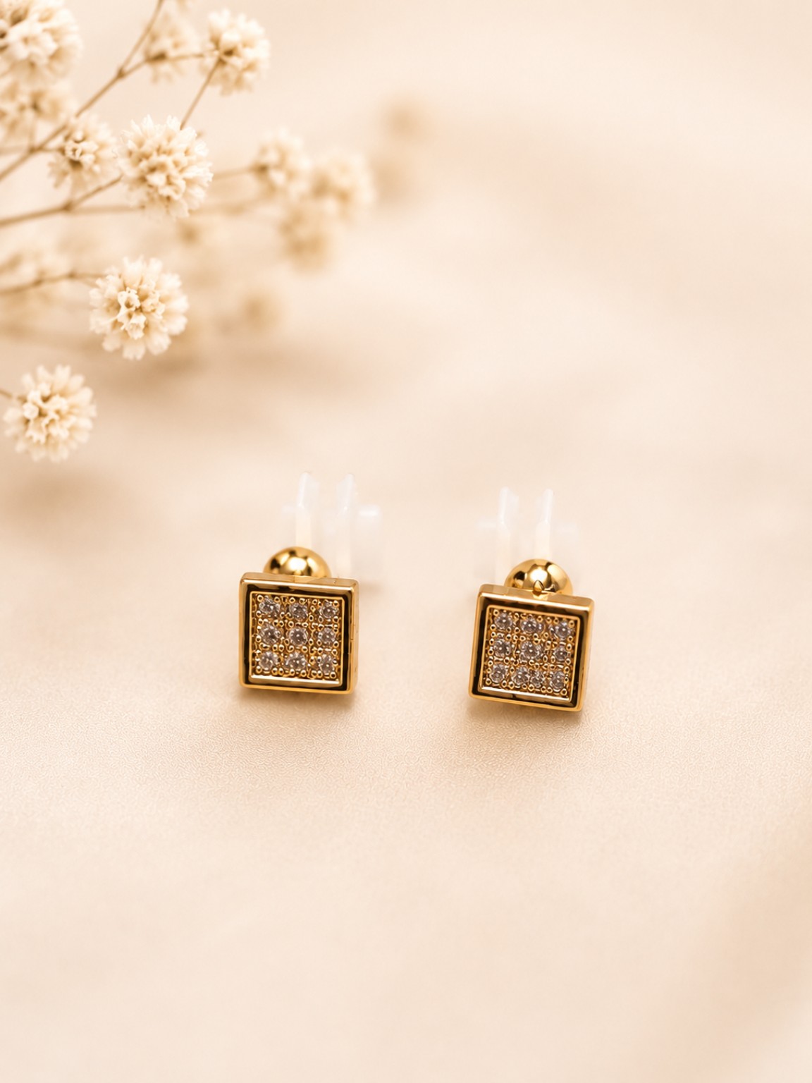 Square Crystal Earrings