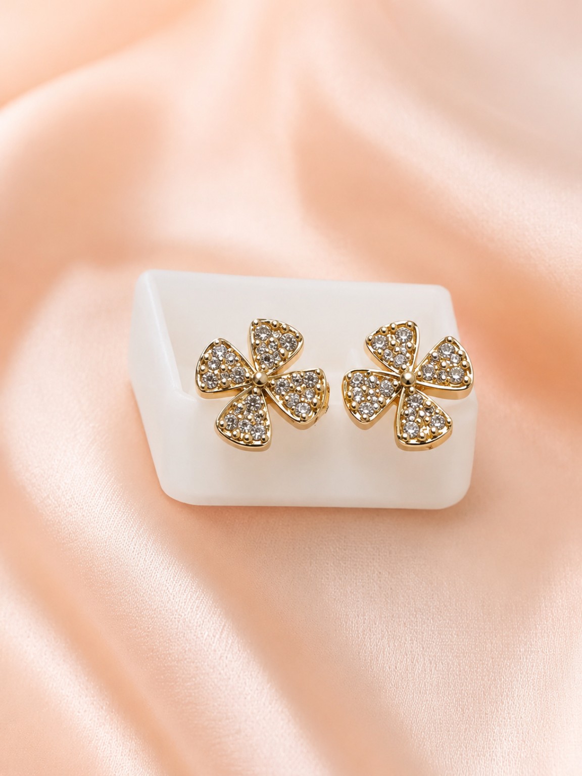Floral Crystal Earrings