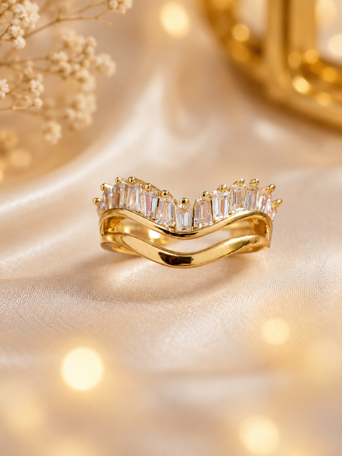 Wave Crystal Ring
