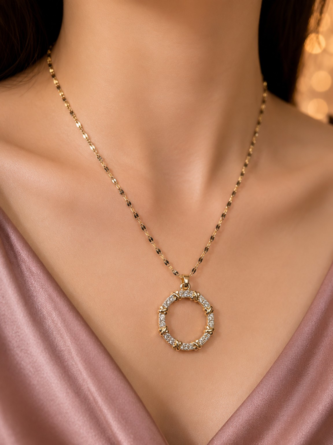 Crystal Circle Necklace